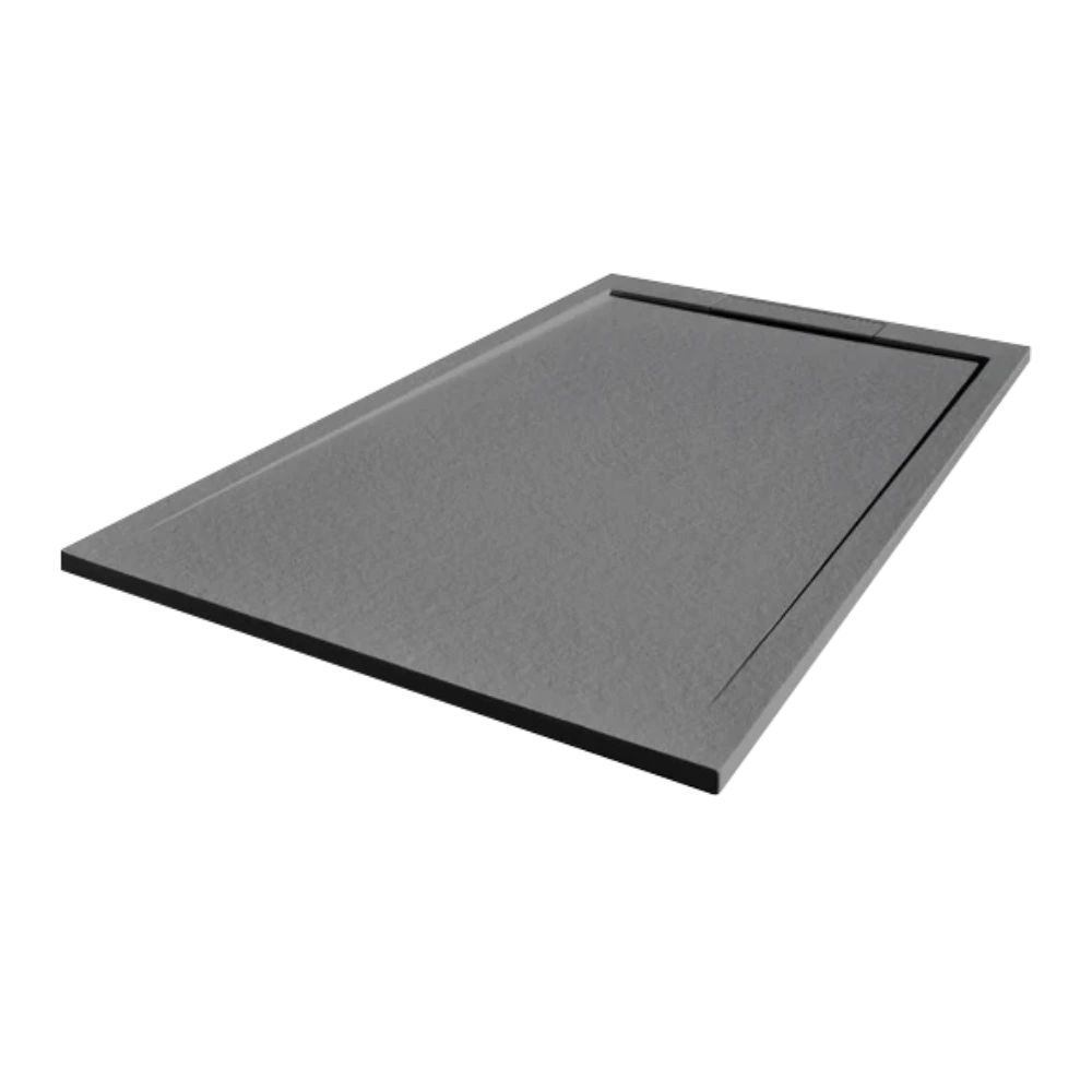 Tissino Giorgio Lux Square/Rectangular Shower Tray, W 1000mm grey side view
