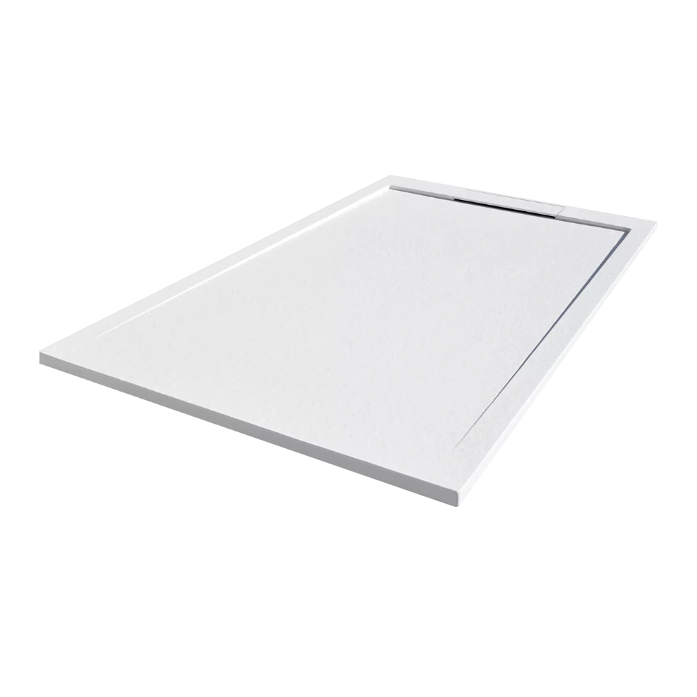 Tissino Giorgio Lux Square/Rectangular Shower Tray, W 1000mm white side view