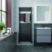 Tissino Hugo2 Electric Heated Towel Radiator H1652xW600mm matt black fixed to a bathroom wall