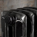 Arroll Art Deco Cast Iron Radiator close up of the top