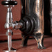 Arroll Art Deco Cast Iron Radiator, close up of legs and valve