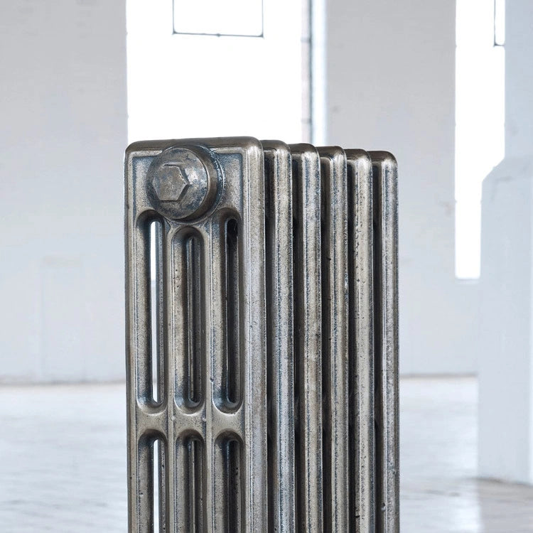 Arroll Neo Classic 4 Column Cast Iron Radiator, close up top of radiator