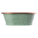 BC Designs Verdigris Green Copper Roll Top Bathroom Basin 530mm x 345mm