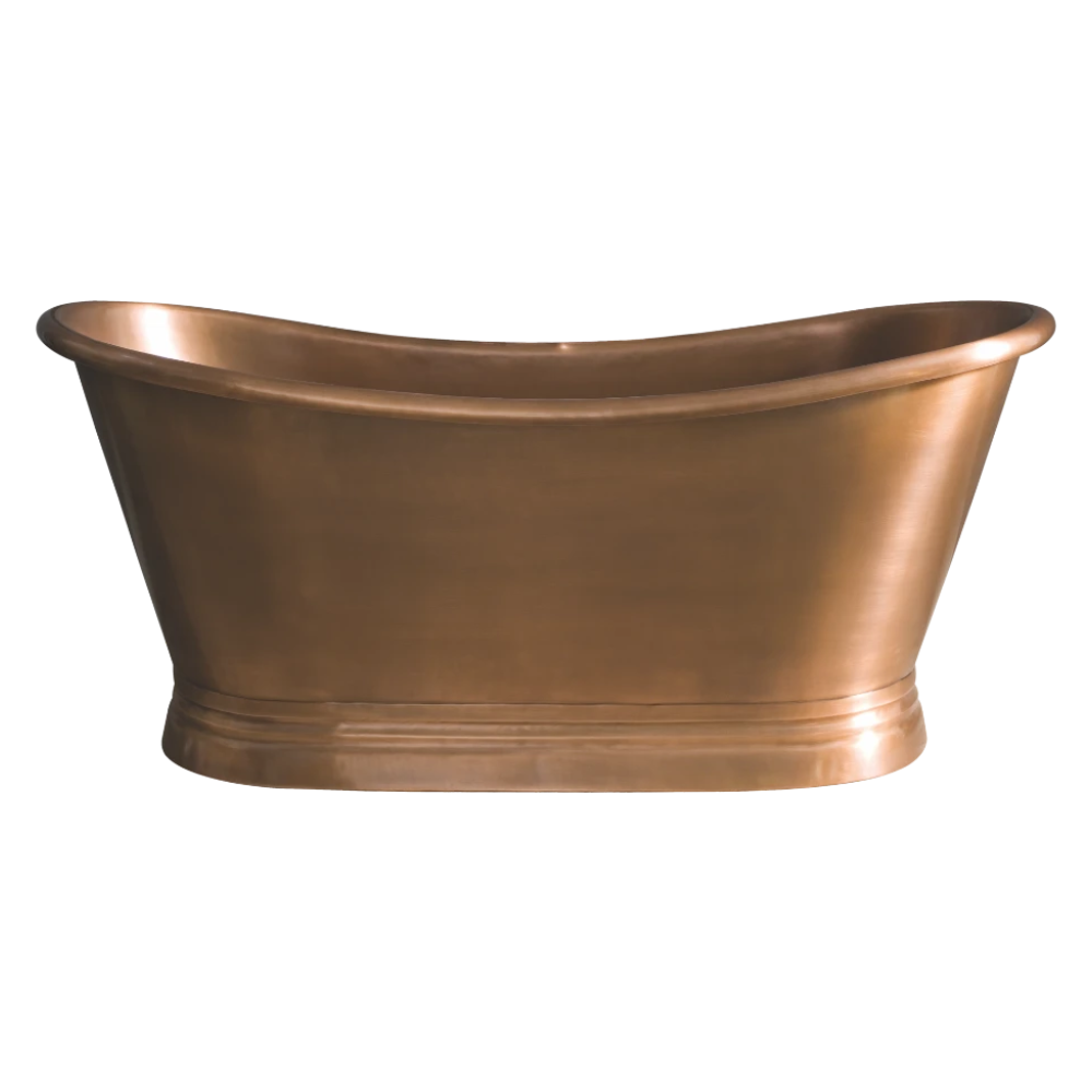 BC Designs Antique Copper Roll Top Boat Bath 1500mm x 725mm BAC047 bathtub on clear background