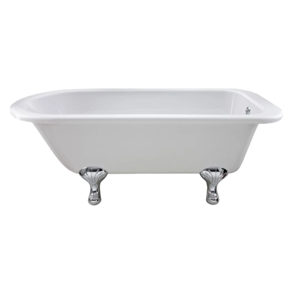 BC Designs Mistley Acrylic Freestanding Bath, Roll Top Painted Bath With Feet 1