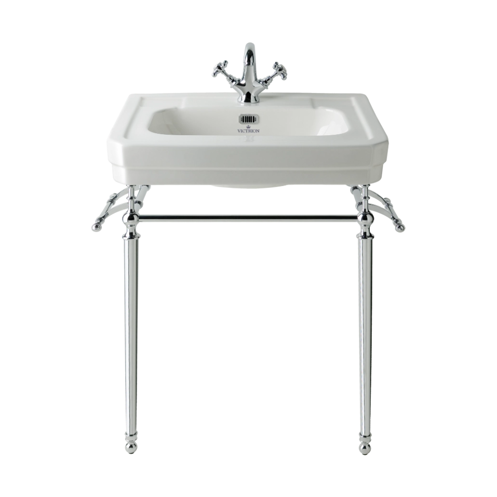 BC Designs Victrion Bathroom Wash Basin and Ardleigh Ornate Stand 640mm with one tap hole