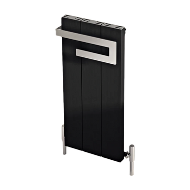 Carisa Elvino Bath Aluminium Towel Radiator black, clear image background