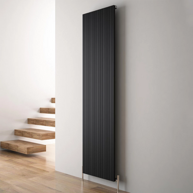 Carisa Monza Vertical Single Aluminium Radiator, in a living space 