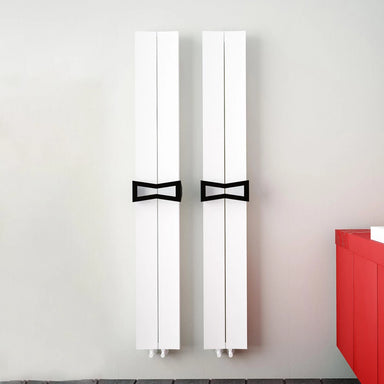 Carisa Papillion Bath Aluminium Designer Towel Radiator white, in a living space