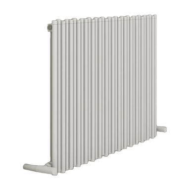 Carisa Pipette Horizontal Aluminium Radiator, clear background image in white