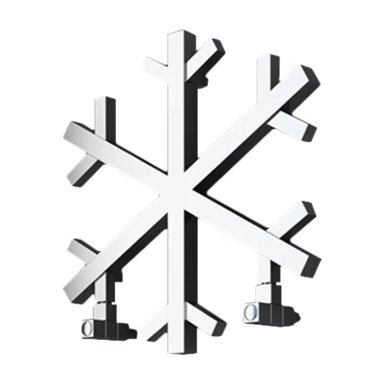 Carisa Snowflake Stainless Steel Radiator, clear background image