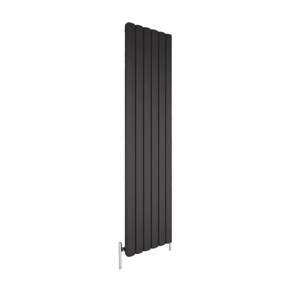 Carisa Vesta Vertical Aluminium Radiator, clear background image in anthracite