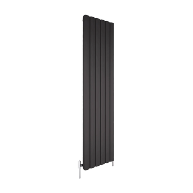 Carisa Vesta Vertical Aluminium Radiator, clear background image in anthracite