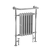 Carron Broughton Cast Iron Towel Radiator with gleaming chrome rail and 4 column grey bespoke painted integral radiator 