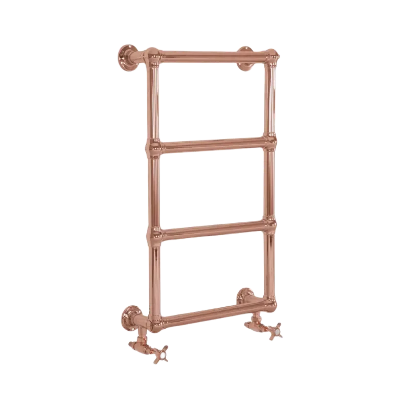 Carron Bassingham Towel Radiator Wall Mounted in copper finish with clear background