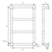 Carron Bassingham Towel Radiator Wall Mounted line drawing specification