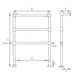 Carron Beckingham Towel Radiator measurements line drawing spec