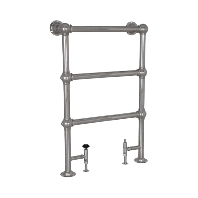 Carron Colossus Towel Radiator Floor Mounted small towel rail in size 1000mm height x 650mm width in chrome finish