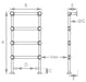 Carron Colossus Towel Radiator Floor Mounted 1300mm x 650mm measurements 