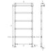 Carron Winthorpe Towel Radiator line drawing measurements