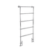 Carron Winthorpe Towel Radiator by Carron Radiators in a chrome finish left side profile on clear background