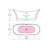 Charlotte Edwards Harrow Acrylic Freestanding Bath, Double Ended Slipper Bathtub, 1700x700mm specification drawing