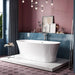 Charlotte Edwards Luna Acrylic Freestanding Bath, gloss white bathtub in a bathroom space