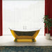 Charlotte Edwards Trafalgar Acrylic Freestanding Bath, gold bespoke painted in a bathroom space