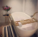 Charlotte Edwards Belgravia Gloss White Freestanding Bath 1700x670mm stripe rug bathroom image