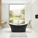 Charlotte Edwards Harrow Acrylic Freestanding Bath, Double Ended Slipper Bathtub, 1700x700mm matt black