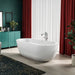 Charlotte Edwards Olympia Acrylic Bath, side facing, gloss white