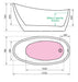 Charlotte Edwards Proteus Acrylic Freestanding Bath, specification drawing