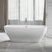 Charlotte Edwards Thebe Acrylic Freestanding Bath in a bathroom space, gloss white