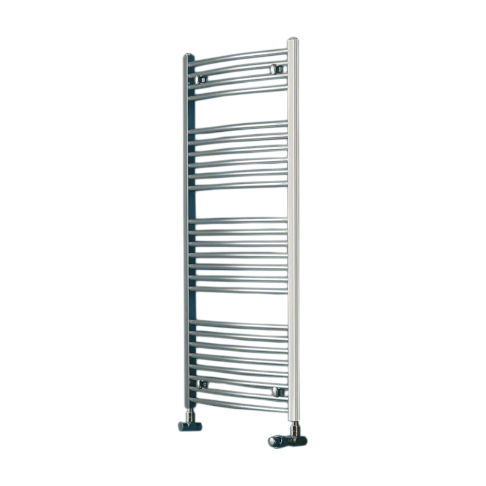 Eucotherm Chromo Curved Towel Radiator, with clear background