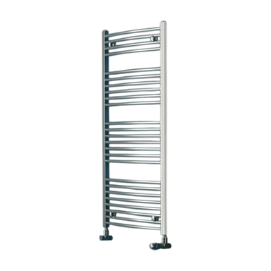 Eucotherm Chromo Curved Towel Radiator, with clear background