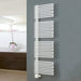 Eucotherm Ceres Plus Towel Radiator wall hanging in a living space, white with contrasting grey wall