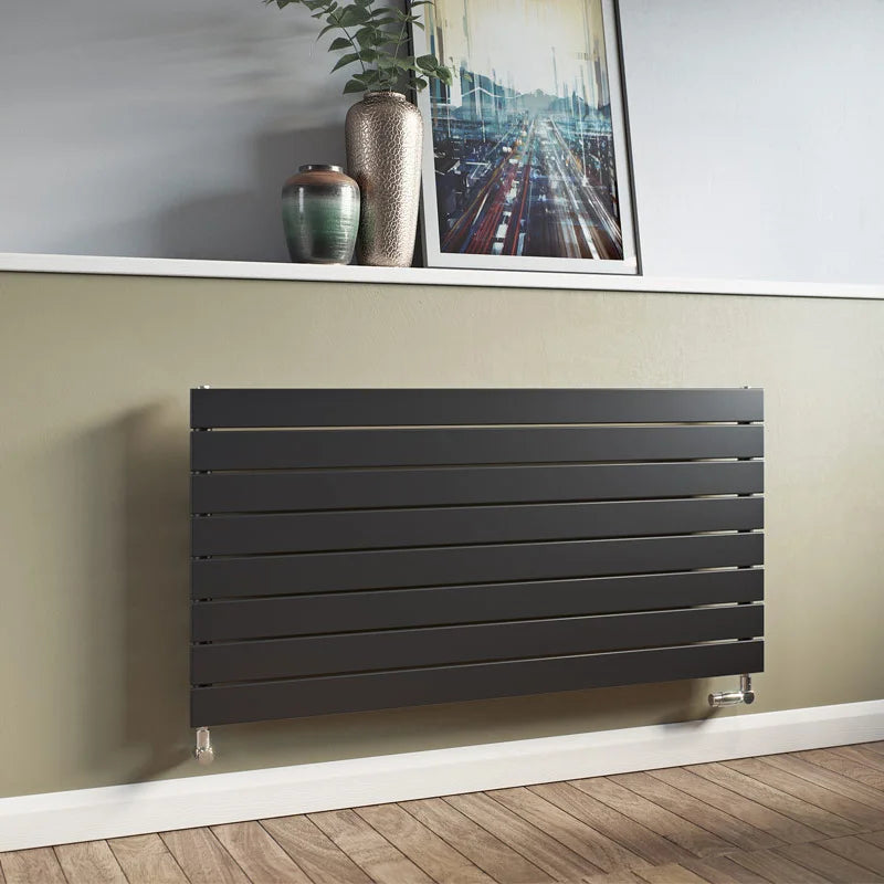 Eucotherm Mars Horizontal Radiator, anthracite in a interior living space