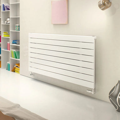 Eucotherm Mars Deluxe Horizontal Radiator white, in a living space