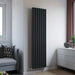 Eucotherm Orion Vertical Aluminium Radiator, anthracite 1800x485mm in a living space