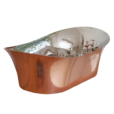 Hurlingham Copper-Nickel Bateau Bathroom Wash Basin, 620x215mm