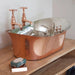 Hurlingham Copper-Nickel Bateau Bathroom Wash Basin, 620x215mm in a bathroom setting