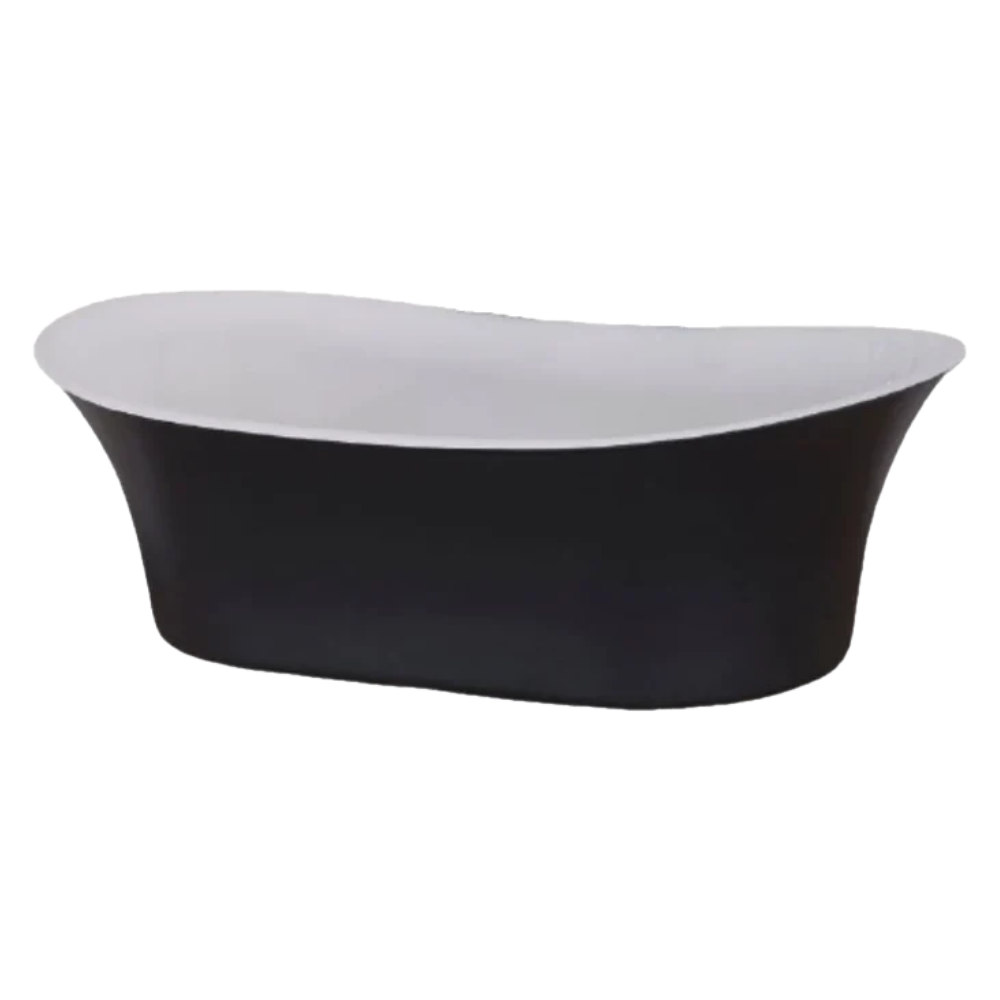 Hurlingham Cast Iron Bateau Basin painted finish with clear background