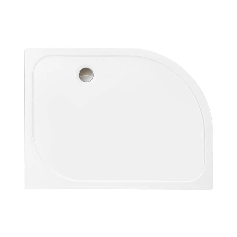 Merlyn MStone offset quadrant Shower Tray in white, left hand side clear background image