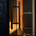 black door handle on the saunum classic sauna