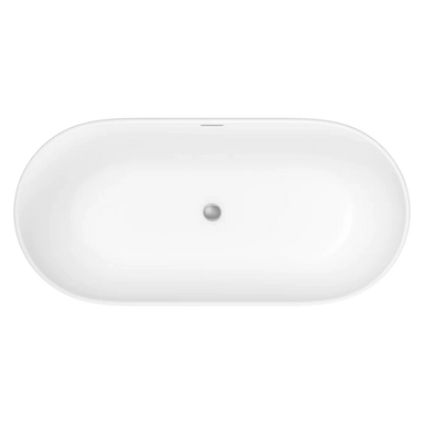 Tissino Angelo Freestanding Bath, White 1700x800mm, birds eye view, product in centre with clear background