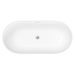 Tissino Angelo Acrylic Freestanding Bath, White 1500x750mm, birds eye view, clear background image