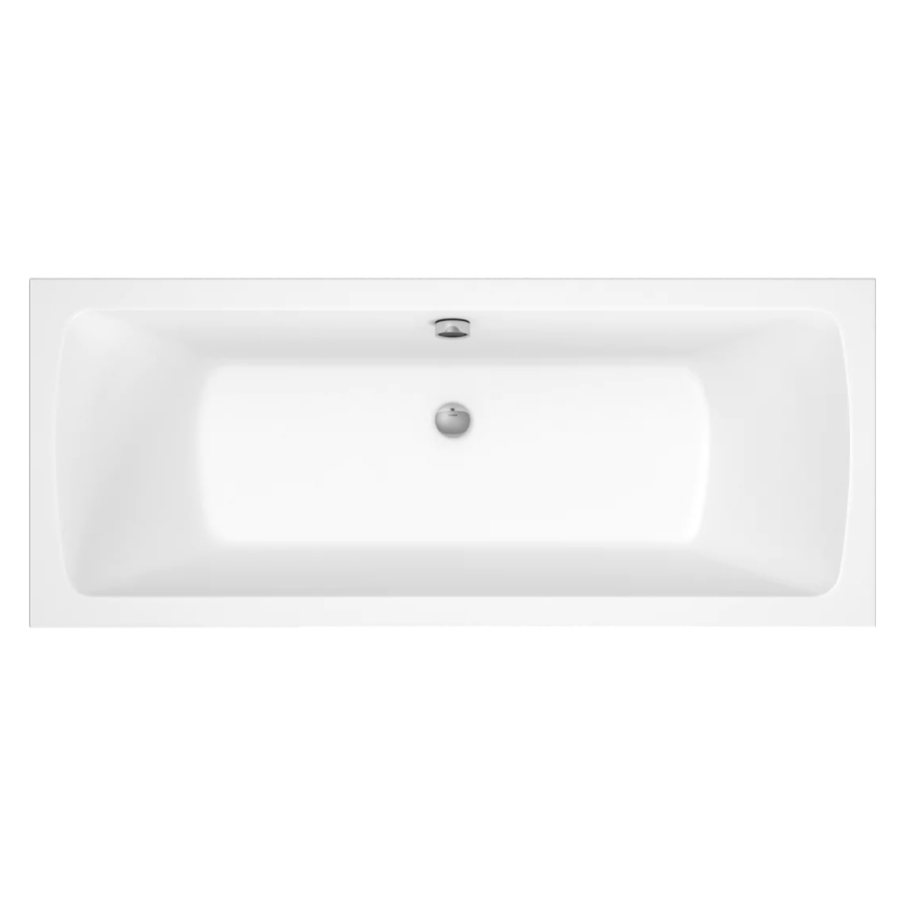 Tissino Lorenzo Premium Double Ended Acrylic Bath 1700x700mm, clear background drawing