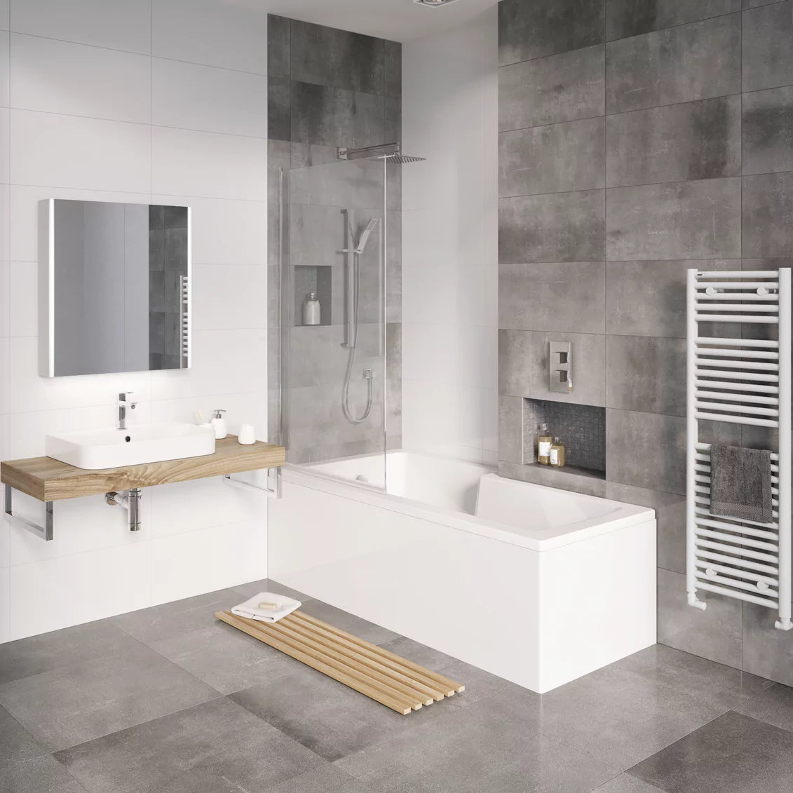 Tissino Lorenzo Premium Right Hand Shower Bath 1700x850mm