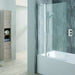 Tissino Messina Double Panel Rectangular Bath Screen, in a bathroom space