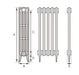 Carron Victorian 4 Column Cast Iron Radiator 810mm Height Special Finishes technical specification image line drawing
